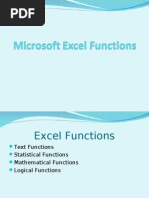 Microsoft Excel Functions