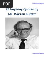 25 Inspiring Quotes by MR Warren Buffett