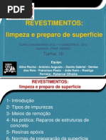 Revestimentos Limpeza e Preparo de Superficie - Quimica