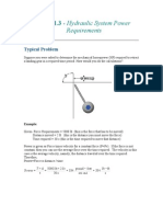 Section 1.3 Hydraulic System Power Requirement