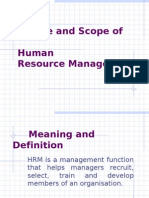 Nature and Scope of Human Resource Management