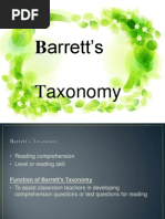 Barret's Taxonomy