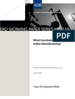 What Constrains Indian Manufacturing?