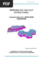 Memoria de Cálculo Estructuras