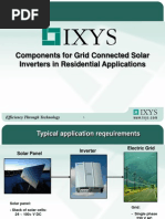 Components For Grid Connected Solar Inverters in Residential Applications