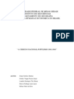 TRABALHO TUBALDINI A Crise Do Nacional Populismo 1961 1964