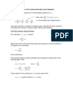 Y V X U X P P y P: Solutions of The Laminar Boundary Layer Equations