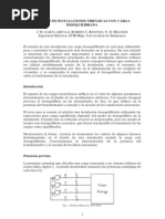 Calculo de Instalaciones Electricas Trifasicas Desbalanceadas