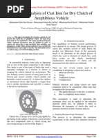 Structure Analysis of Cast Iron For Dry Clutch of Amphibious Vehicle