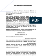 Solicitud A Tribunal Penal para Entrevistas A Testigos