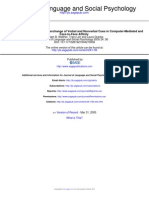 The Interchange of Verbal and Nonverbal Cues in Computer-Mediated