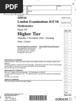 Mathhigher 4 H