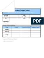 TI Provisional Acceptance Check List - (LTE) V2