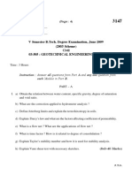 V Semester B.Tech. Degree Examination, June 2009 (2003 Scheme) Civil 03-505: Geotechnical Engineering - I (C)