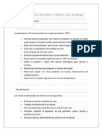 Rol Del Docente y Del Alumno