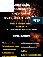 Lenguaje, Aprendizaje y La Capacidad para Leer y Escribir. - Ampliado