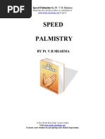 Speed Palmistry: by Pt. V.R Sharma