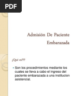 Admisión de Paciente Embarazada