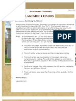 Lakeside LLC Pre Due Diligence Investor