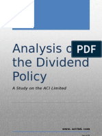 Analysis of Dividend Policy