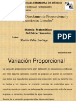 Variacion Directamente Proporconal