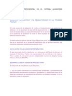 La Audiencia Preparatoria en El Sistema Acusatorio Colombiano