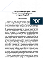 Opinion Surveys and Demographic Profiles: Toward Understanding Cultures Popular Religion?