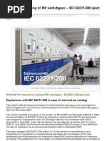 Internal Arc Testing of MV Switchgear IEC 62271200 Part Two