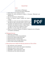 Internal Trade Testing - 1 (Direct Questions)