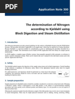 The Determination of Nitrogen According To Kjeldahl Using Block Digestion and Steam Distillation