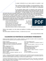 Calendário de Penitências Quaresmais PDF