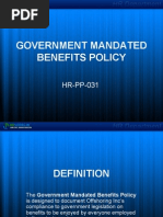 Government Mandated Benefits Policy