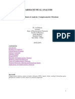 Corrected Theoretical Basis of Analysis - Complexometric Titrations