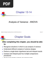 Chapter 13-14: Analysis of Variance - ANOVA