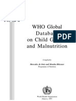 WHO Global Database On Child Growth and Malnutrition