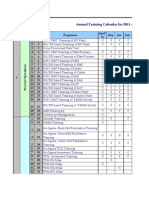 Annual Training Calendar 2011-2012