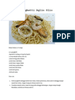 Resepi Spaghetti Aglio Olio