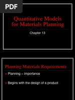 CH 13 Quantitative Models For Materials Planning