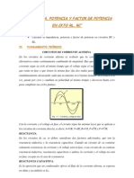 Calculo de La Impedancia, Potencia y Factor de Potencia Cen Ckto RL, Rc-Lab 08