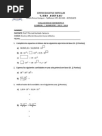 PRUEBAS MATEMATICAS 10mo