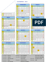 Calendario Feriados 2013 PT