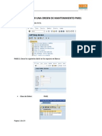 Como Crear Una Orden de Mantenimiento