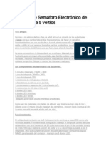 Circuito de Semáforo Electrónico de Tres Luces A 5 Voltios