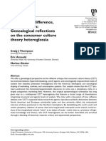 Discursivity, Difference, and Disruption: Genealogical Reflections On The Consumer Culture Theory Heteroglossiauld, and Giesler 2013