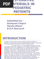 Restorative Materials in Pediatric Patients