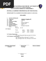 Syllabus Quimica Organica II 2013-I