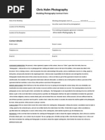 Wedding Photography Contract