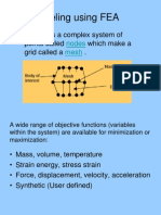 Modeling Using FEA: FEA Uses A Complex System of Points Called Which Make A Grid Called A