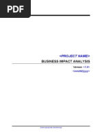 CDC UP Business Impact Analysis Template