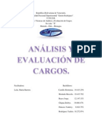 Analisis y Evaluacion de Cargos